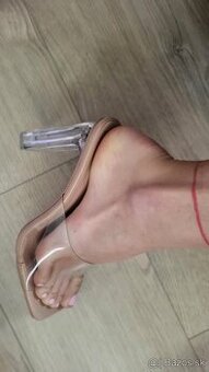 sandalky priesvitne -