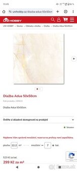 Predám dlažbu 50x50