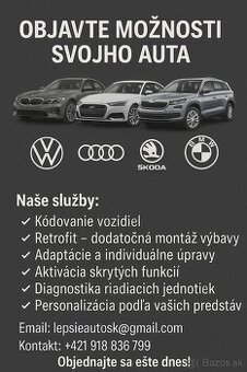 ✅ Kódovanie VW/AUDI/ŠKODA/SEAT/BMW ✅