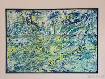 Abstraktný obraz štrukturovaný 100x70 I