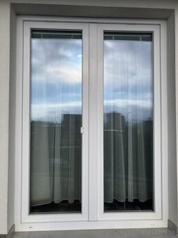 Plastové dvere vonkajšie s dvoma krídlami 1750 x 2350 mm