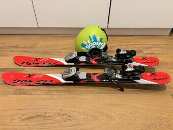 Predám detské lyže 90cm s prilbou