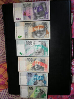 Predam Slovenske bankovky cena len spolu  190 €