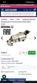 Predám Fiat Ducato DPF 2.3 130kw e6
