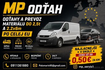 Prevoz materiálu odťahová služba