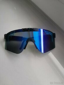 Športové slnečné okuliare Pit Viper (čierne - modré sklo)