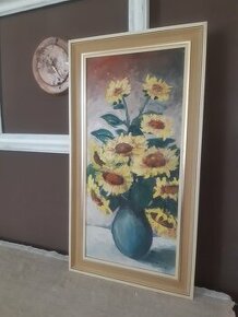 Maľovaný obraz, motív slnečnice