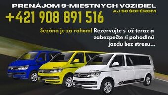 Prenájom mikrobusu VW T6,T6.1 Caravelle