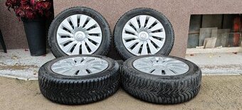 Plechové disky Škoda 5x100 a zimné Hankook 195/60 R16