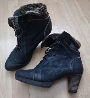 HOGL prémiové dámske čižmičky, pravá koža aj kožušina, v. 39