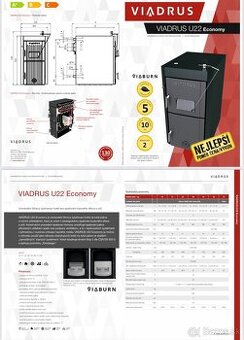 Predám kotol Viadrus U 22 Economy, 30kW