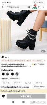 Dámske čižmičky na jeseň veľk.40