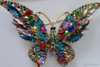 Brošňa č.80 - motýĺ - 9x8 cm