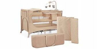 Cestovná postieľka Kinderkraft Joy 2 s doplnkami Beige