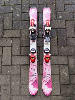 Detské lyže 90 + lyžiarky 21,5