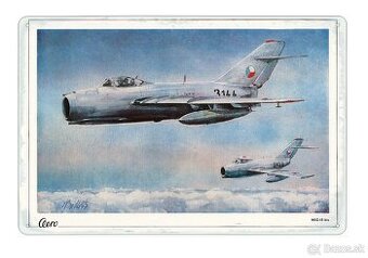 plechová cedule - letadlo Mig-15 bis