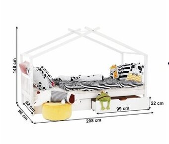 Detská domčeková posteľ