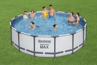 Veľký Bazén 4.88 x 1.22 m Bestway Steel Pro MAX - Šedý
