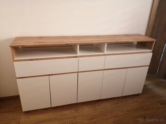 Komoda dub wotan/biela 190cm