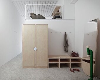 Veľký 1-izbový byt s terasou, 57m²