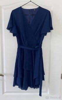 Shein tmavomodre saty velkost M