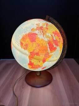 Luxusný reliéfny svietiaci glóbus