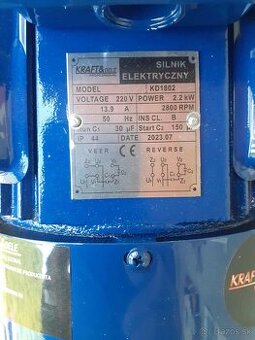 Jednofázový elektromotor, 2,2kW, 220V