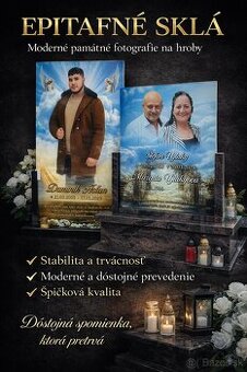 Sklenené dosky na náhrobné tabule
