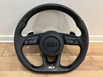 AUDI KARBON ŠPORTOVÝ PERFOROVANÝ ZKOSENY VOLANT
