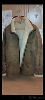 Krásna Jemná Hrejivá Zimná Kožená Bunda XL