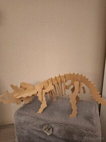 3D drevené puzzle dinosaurus