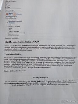 Čistička vzduchu Elektrolux EAP 300