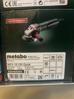 Metabo uhlová brúska WEV 15-125 Quick