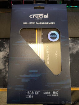 Crucial 16GB KIT DDR4 3600 MHz CL16 Ballistix Black RGB