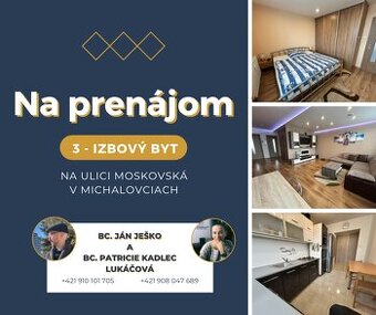 Na prenájom 3 izbový byt v Michalovciach