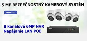 Kamerový systém ANNKE 4x kamera 5MP + 8 ch rekordér LAN POE