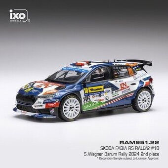 Modely Škoda Fabia Rally2 1:43 IXO