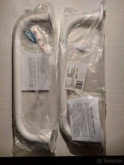 Madlo kovové biele do kúpeľne a WC - 300 mm