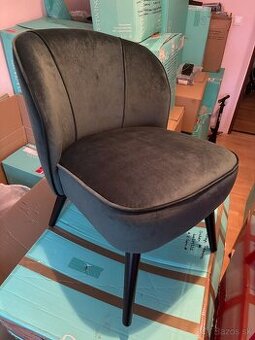 Zelene zamatove kreslo Lucky - ZNIZENA CENA