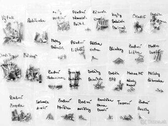 sada skrutiek na uchytenie dverí škoda 1000MB a škoda 110r