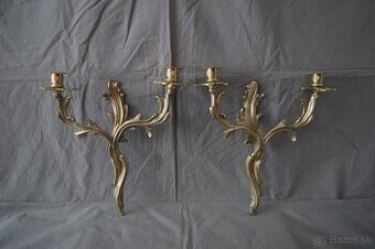 Mosadzné nástenné svietniky