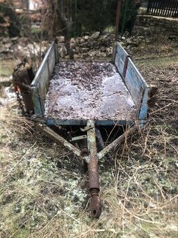 Predám jednonápravový príves za malotraktor / domáca výroba