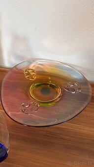 Hutné sklo kolekcia Rhapsody František Zemek Veľká misa Hutn