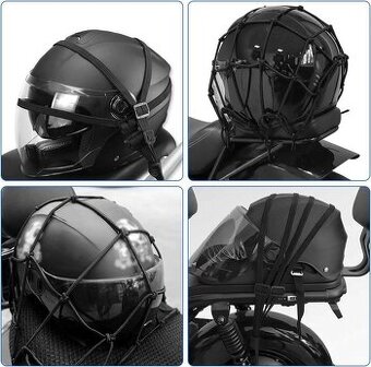 Set 2 kusů upevňovacích sítek na moto + 2 pásy