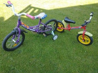 Detský bicykel a odražadlo