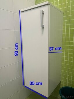 Závesná skrinka do kúpeľne biela lesklá