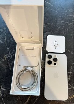 Predám iPhone 15 Pro 256 GB – White Titanium