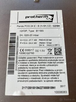 Plynový prietokový ohrievač TÚV