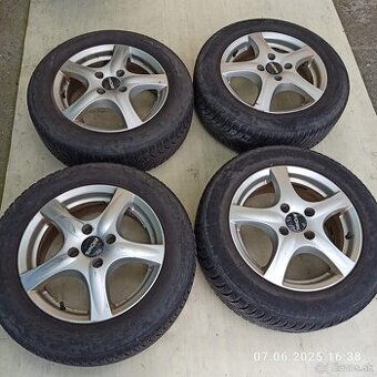 Alu disky 6Jx15H2 ET40 z Ford Focus + zimné pneu 195/60 R15