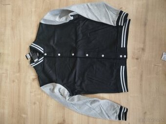 Nová mikina 2-tone College Sweatjacket blk/gry veľkosť XL